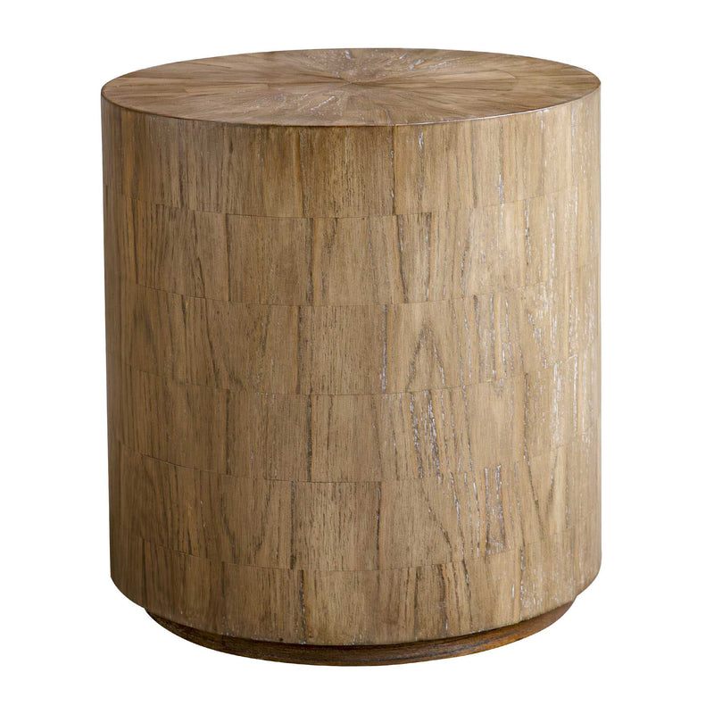 Uttermost 50155 Nevis Wood Cylinder Side Table