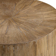 Uttermost 50155 Nevis Wood Cylinder Side Table