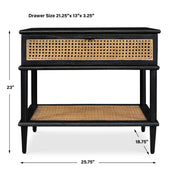 Uttermost 50153 Coast Black Rattan Side Table