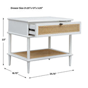 Uttermost 50154 Coast White Rattan Side Table