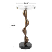 Uttermost 50163 Remolino Bronze Drink Table