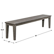 Uttermost 50193 Forsyth Dark Gray Outdoor Bench