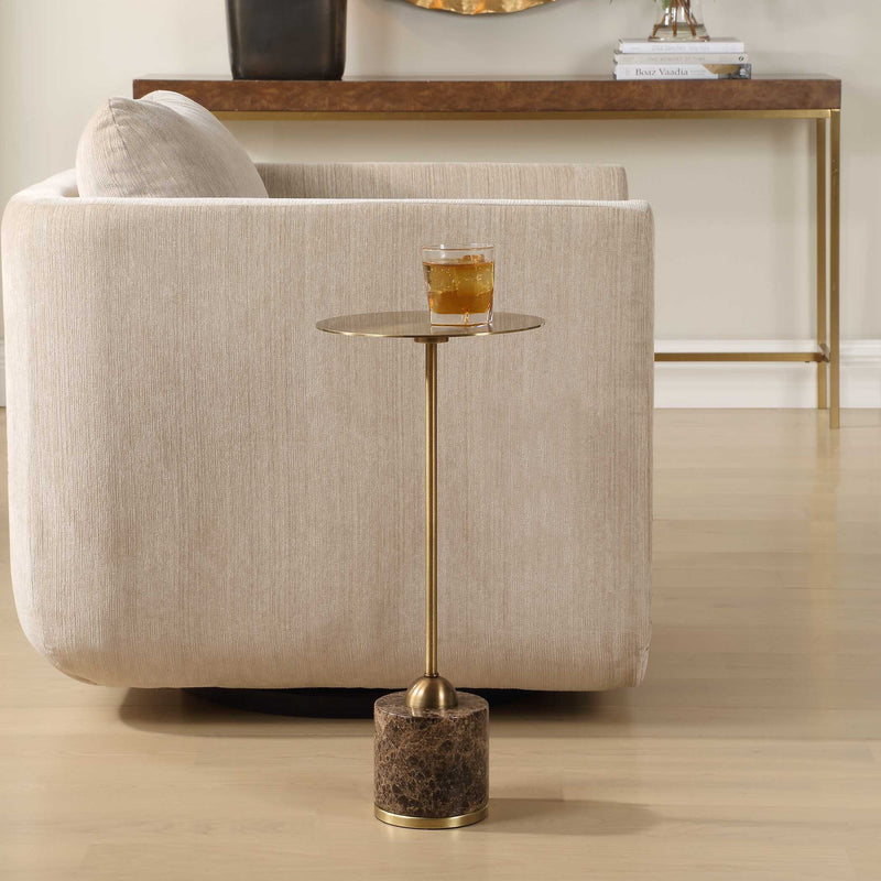 Uttermost 50185 Verlin Brass Drink Table