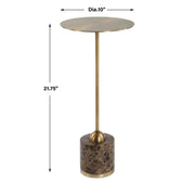 Uttermost 50185 Verlin Brass Drink Table