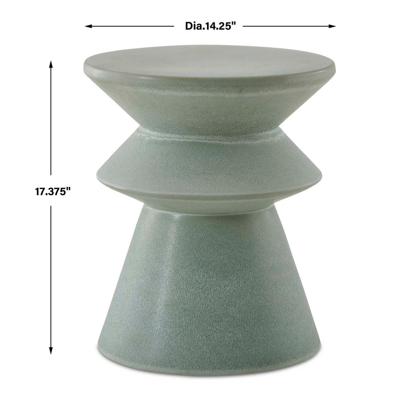 Uttermost 50206 Imogene Seafoam Glaze Garden Stool