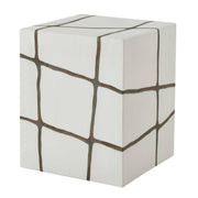 Uttermost 50207 Rocklyn White Cube Garden Stool
