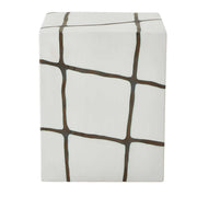 Uttermost 50207 Rocklyn White Cube Garden Stool