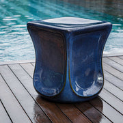 Uttermost 50208 Kaz Deep Blue Garden Stool