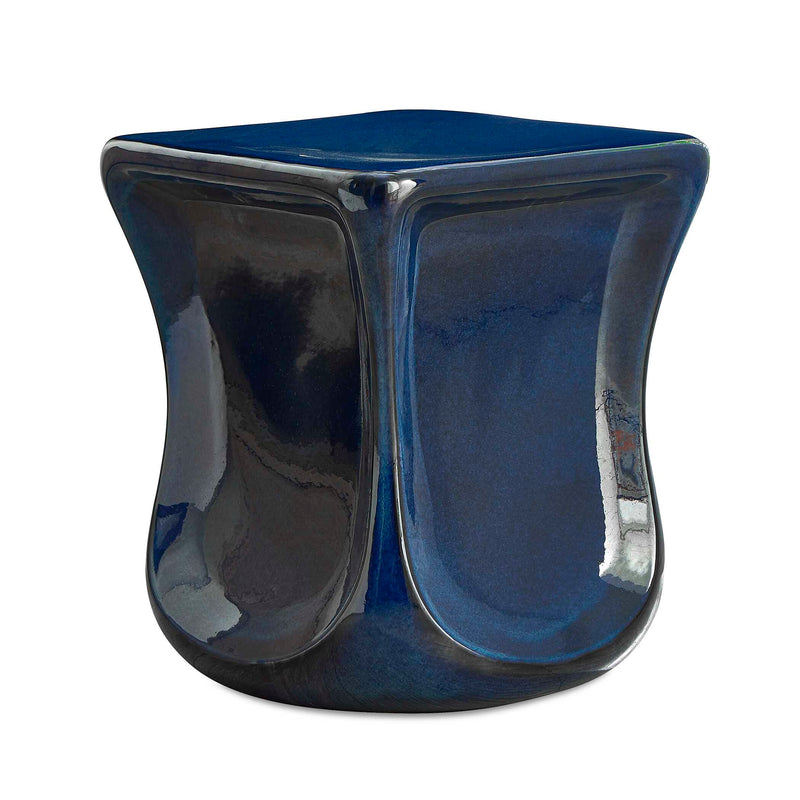 Uttermost 50208 Kaz Deep Blue Garden Stool