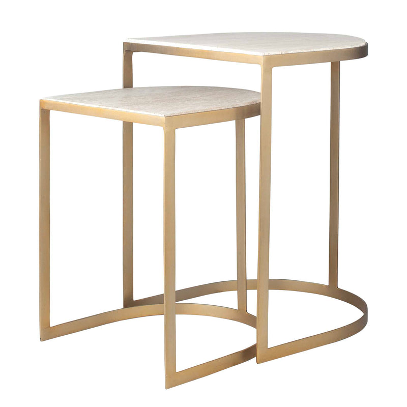 Uttermost 50246 Lindon Travertine Nesting Tables Set/2