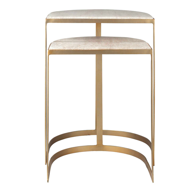 Uttermost 50246 Lindon Travertine Nesting Tables Set/2