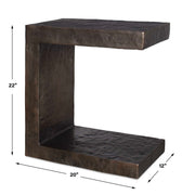 Uttermost 50213 Obra Bronze Outdoor Side Table