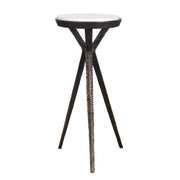 Uttermost 50214 Tilton White Marble Accent Table