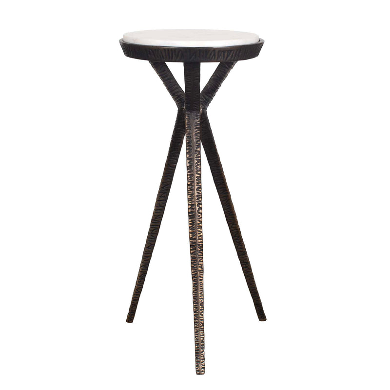 Uttermost 50214 Tilton White Marble Accent Table
