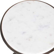 Uttermost 50214 Tilton White Marble Accent Table