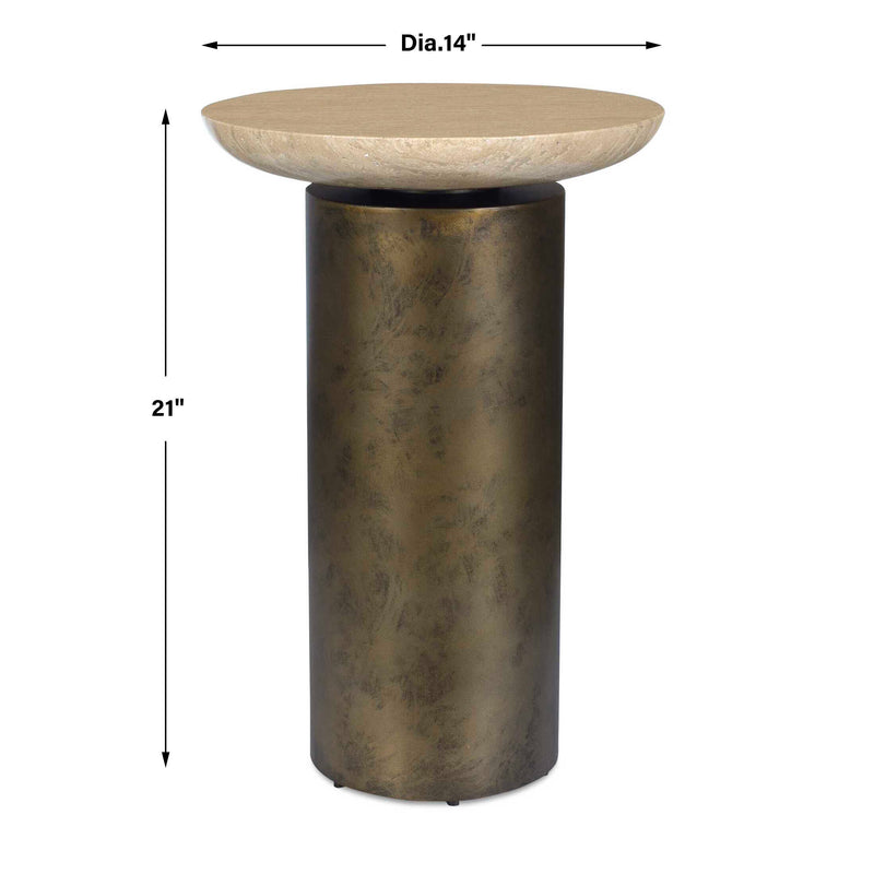 Uttermost 50222 Oslo Brass Outdoor Accent Table