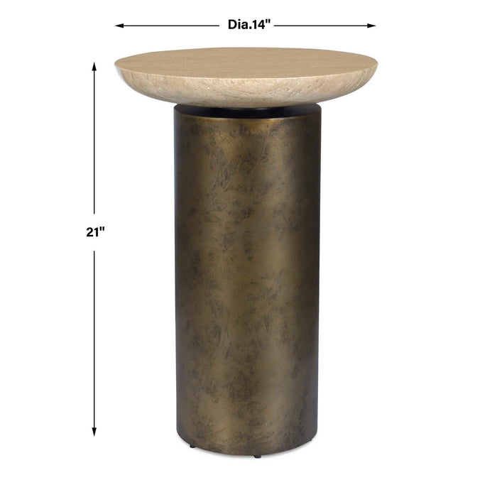 Uttermost 50222 Oslo Brass Outdoor Accent Table