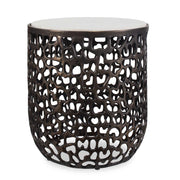 Uttermost 50227 Sabena White Marble Outdoor Side Table