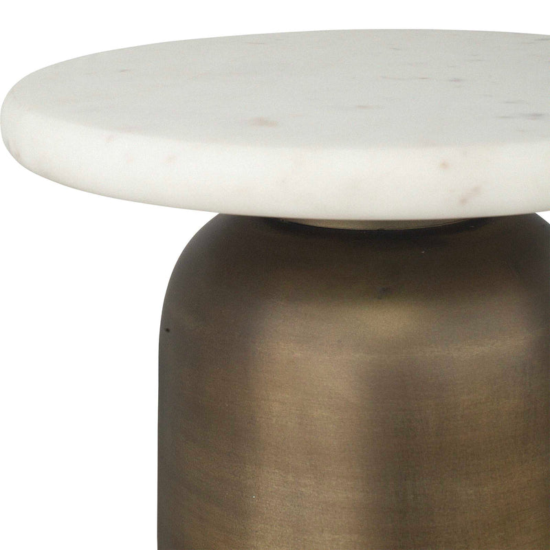 Uttermost 50251 Reiss Marble & Brass Drink Table