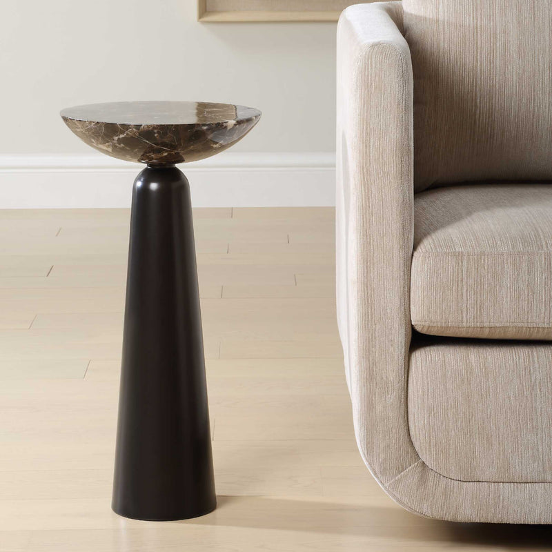 Uttermost 50186 Hastings Brown Marble Accent Table
