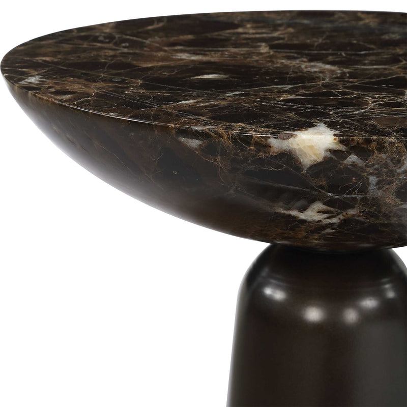 Uttermost 50186 Hastings Brown Marble Accent Table