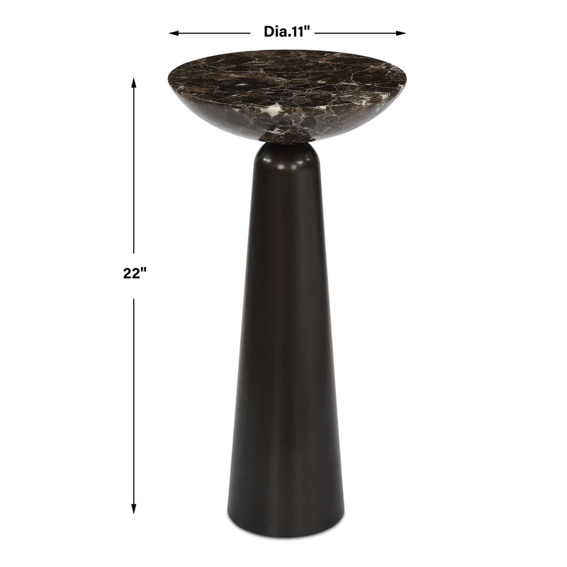 Uttermost 50186 Hastings Brown Marble Accent Table