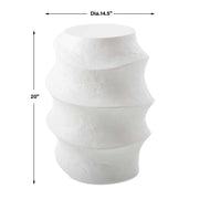 Uttermost 50201 Winded Outdoor White Accent Table