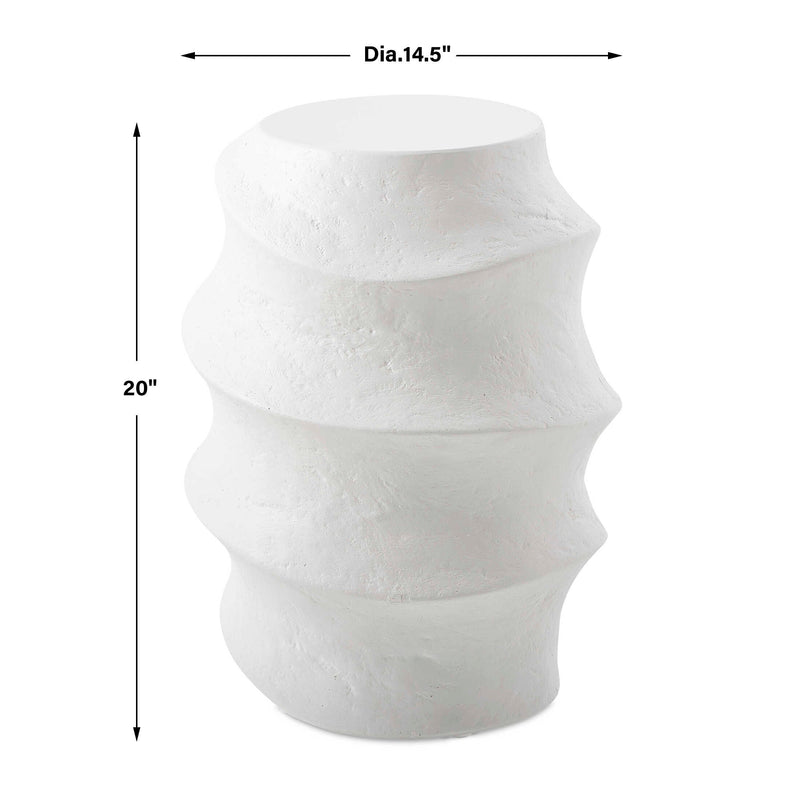 Uttermost 50201 Winded Outdoor White Accent Table