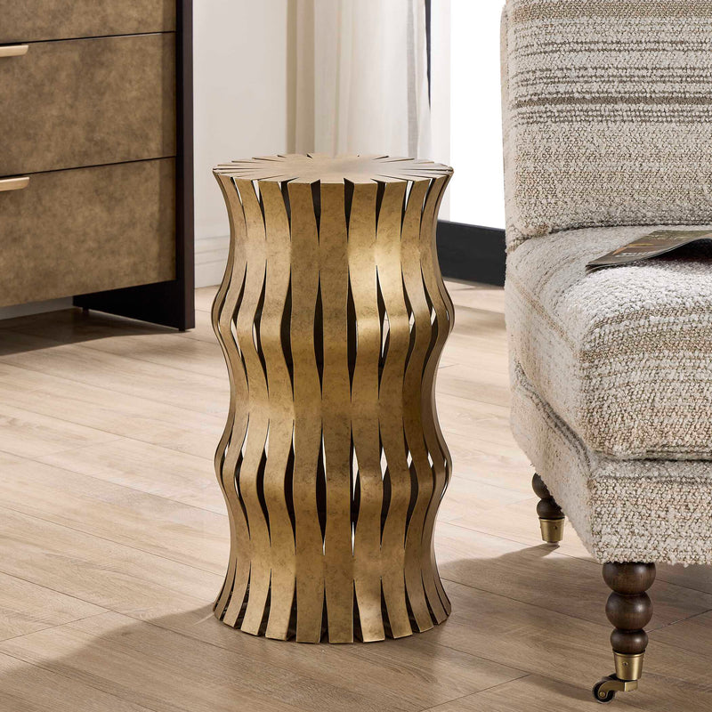 Uttermost 50319 Arida Aged Gold Accent Table