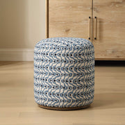 Uttermost 53063 Cas Blue Fabric Ottoman