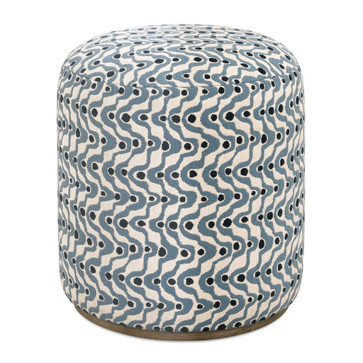 Uttermost 53063 Cas Blue Fabric Ottoman