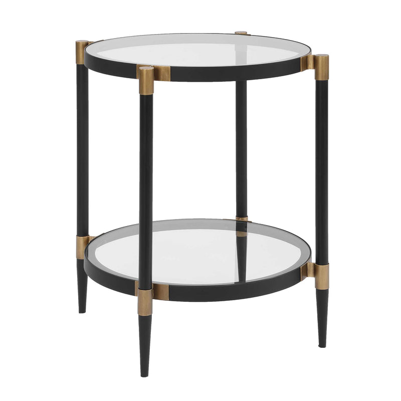 Uttermost 50360 Chadid Round Glass Side Table
