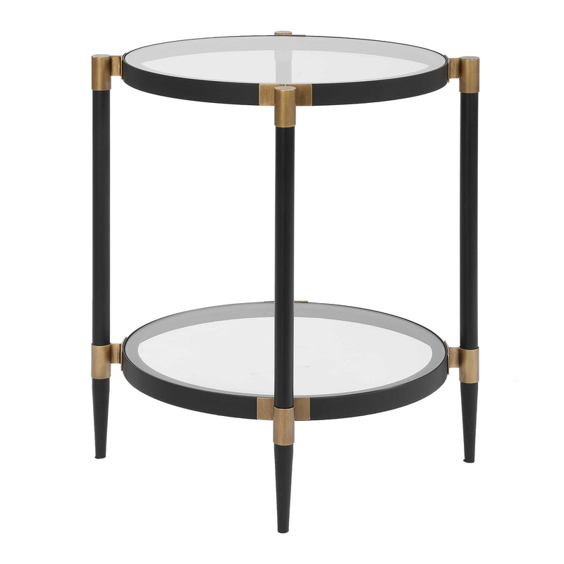 Uttermost 50360 Chadid Round Glass Side Table