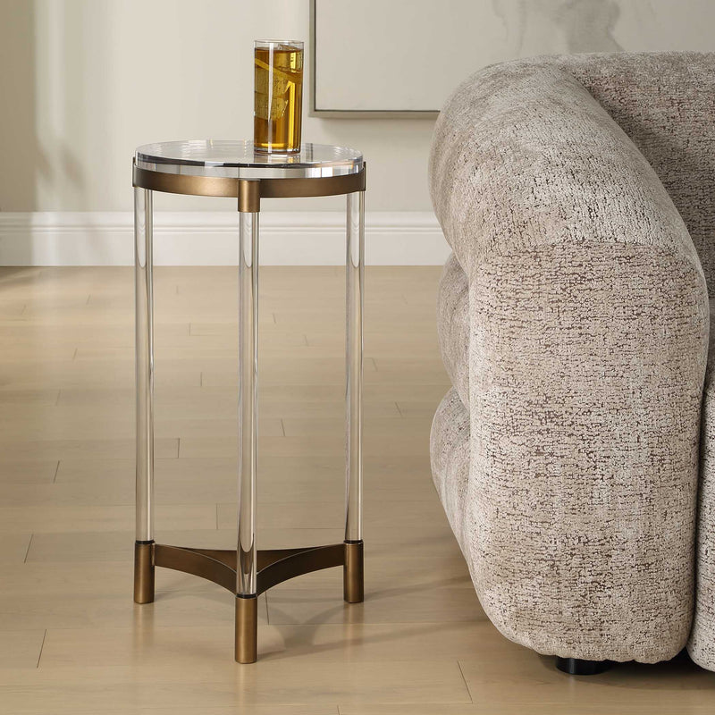 Uttermost 50362 Pereira Round Acrylic Accent Table