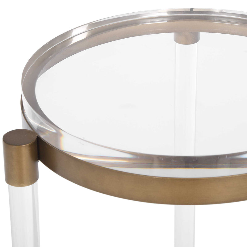 Uttermost 50362 Pereira Round Acrylic Accent Table