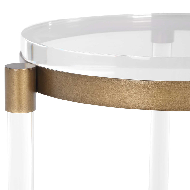 Uttermost 50362 Pereira Round Acrylic Accent Table
