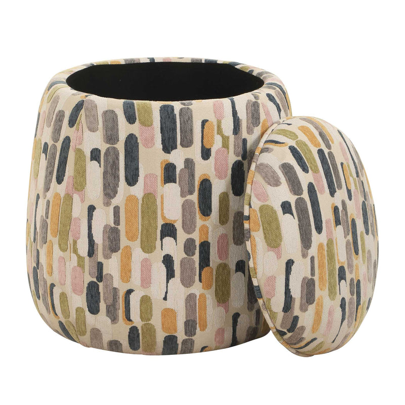 Uttermost 53070 Arem Upholstered Multi-Color Ottoman