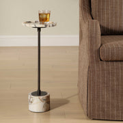 Uttermost 50356 Brunson White Marble Drink Table