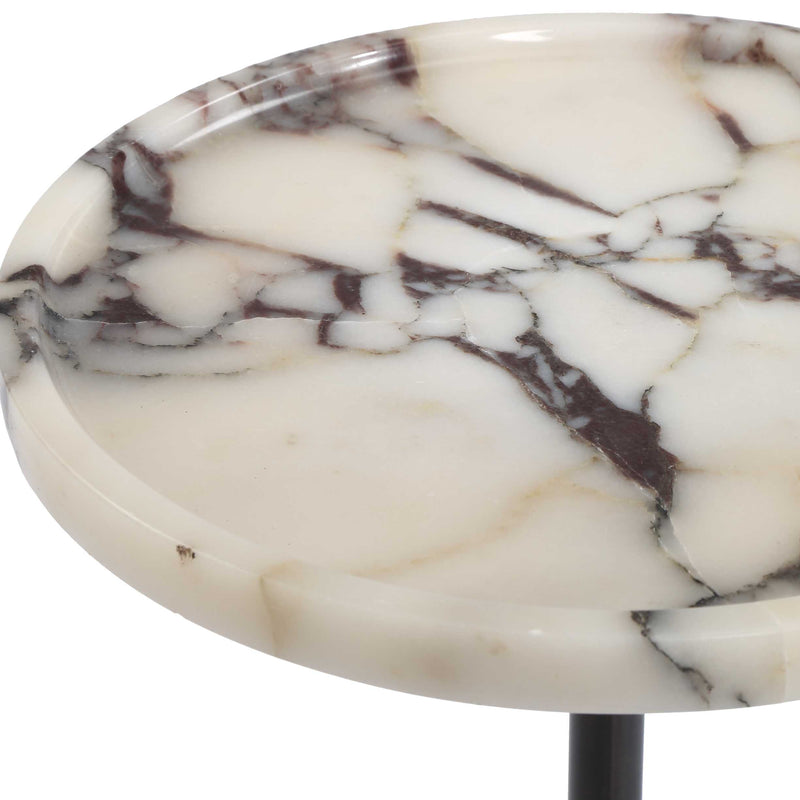 Uttermost 50356 Brunson White Marble Drink Table