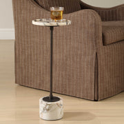 Uttermost 50356 Brunson White Marble Drink Table