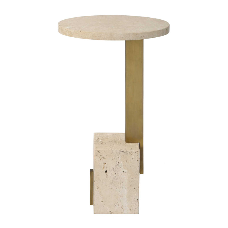 Uttermost 50369 Feranno Travertine Accent Table