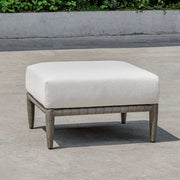 Uttermost 53124 Borneo White Cushion Outdoor Ottoman