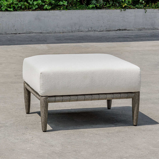 Uttermost 53124 Borneo White Cushion Outdoor Ottoman