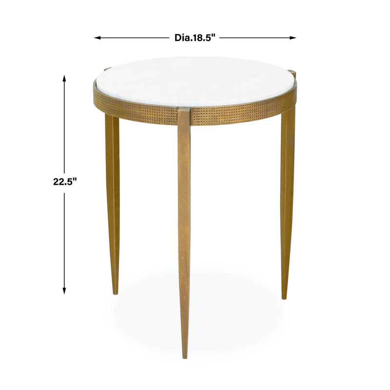 Uttermost Ocilla Antique Brass Accent Table