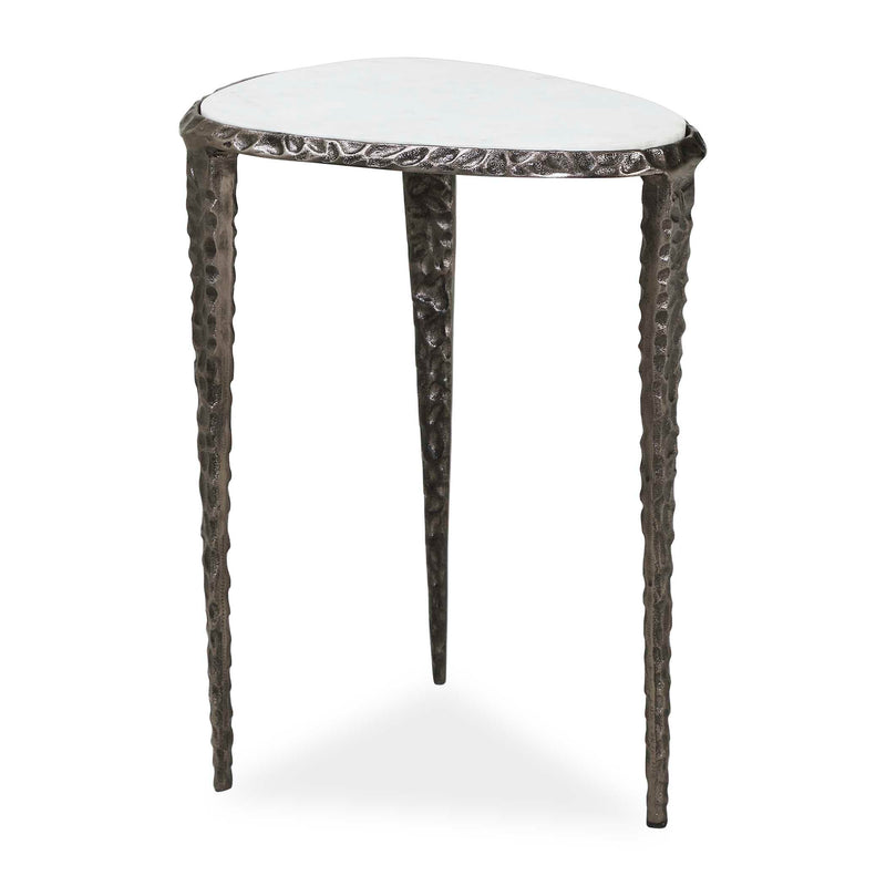 Uttermost Arnold White Marble Accent Table