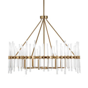 Uttermost 21389 Crystal Stick 8 Light Brass Chandelier