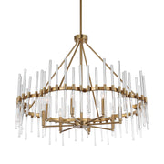 Uttermost 21389 Crystal Stick 8 Light Brass Chandelier
