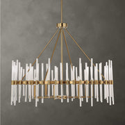Uttermost 21389 Crystal Stick 8 Light Brass Chandelier