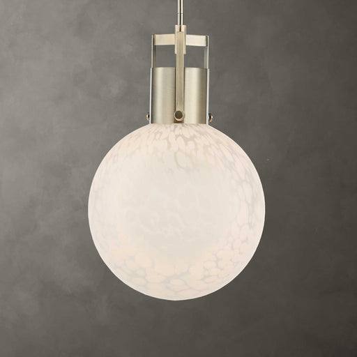 Uttermost 21609 Huch 1 Light White Glass Pendant