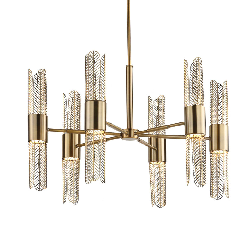 Uttermost 21391 Cret 12 Light Brass Chandelier